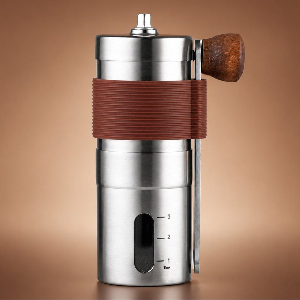 Manual Coffee Grinder With Ceramic Milling Mechanism And Foldable Crank - Image 1
