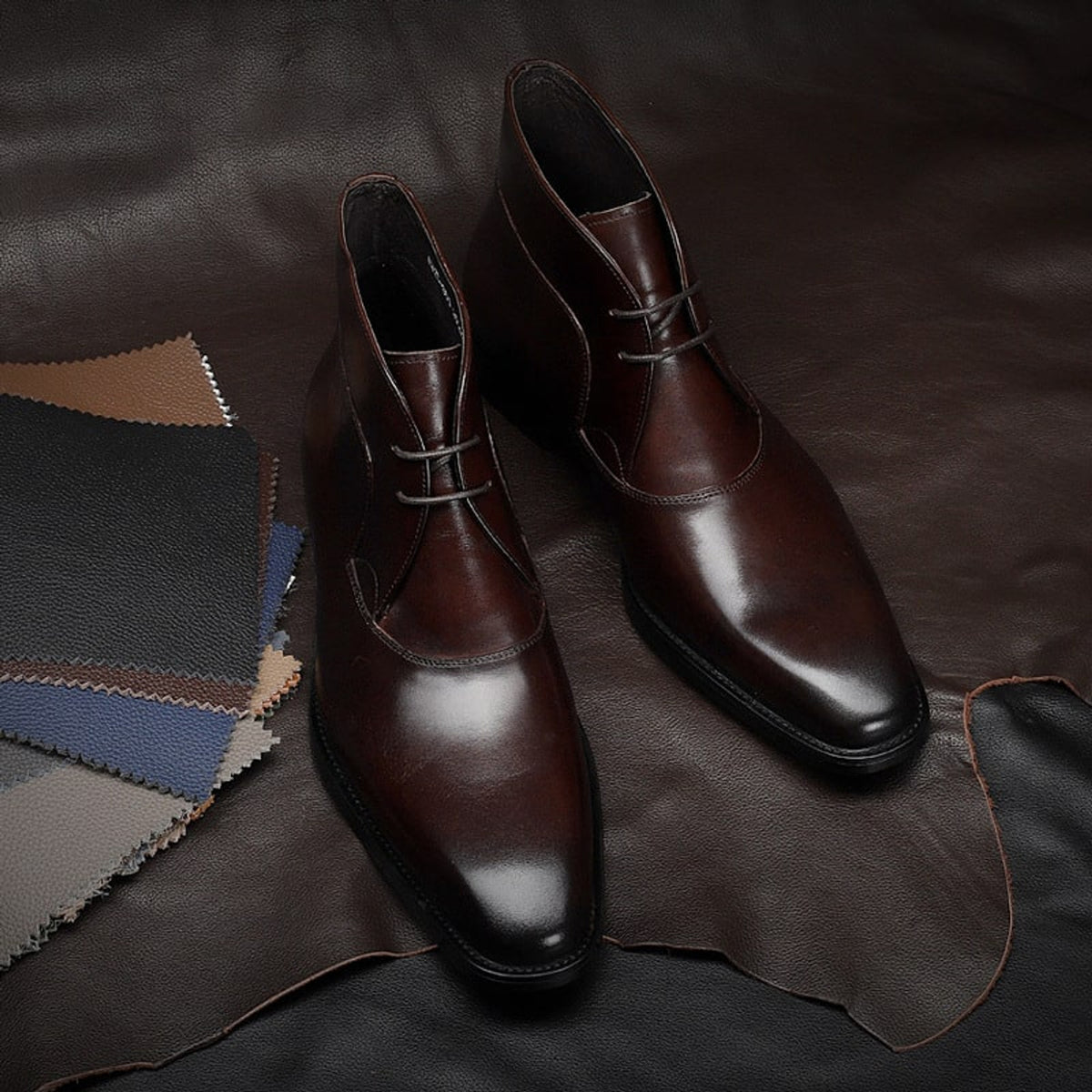 Martin Boots with Low-Heel Dress Design and Square Toe - Image 3