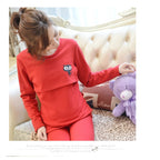 Maternity Thermal Set with Long Sleeve Underwear and Round Neck - Image 2
