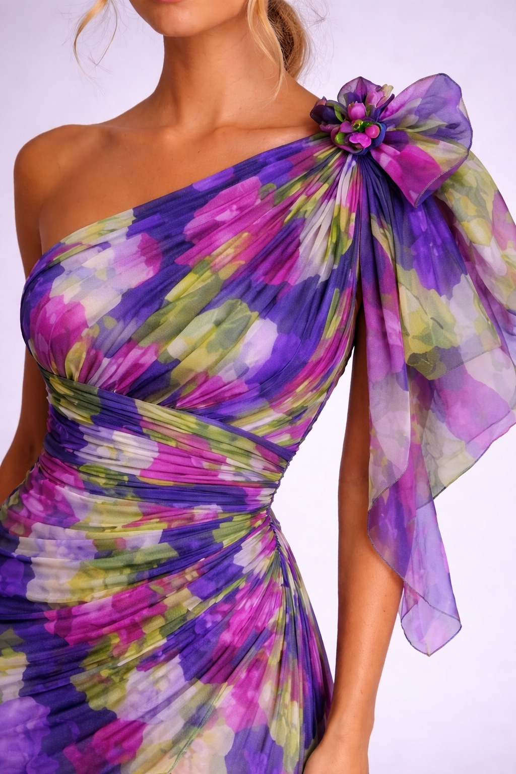 NOVA | Women’s Floral One Shoulder Maxi Dress – Flowy Spring Maxi Dress