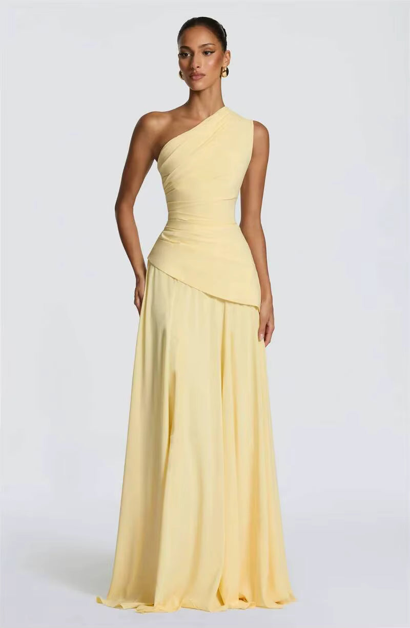 NOVA | One Shoulder Wedding Guest Maxi Dress