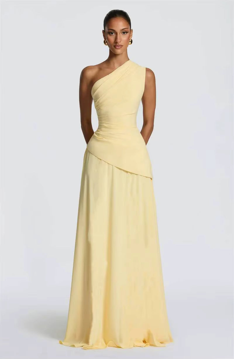 NOVA | One Shoulder Wedding Guest Maxi Dress