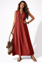 NOVA | Women's Boho Maxi Dress | Sleeveless Summer Holiday Beach Dress