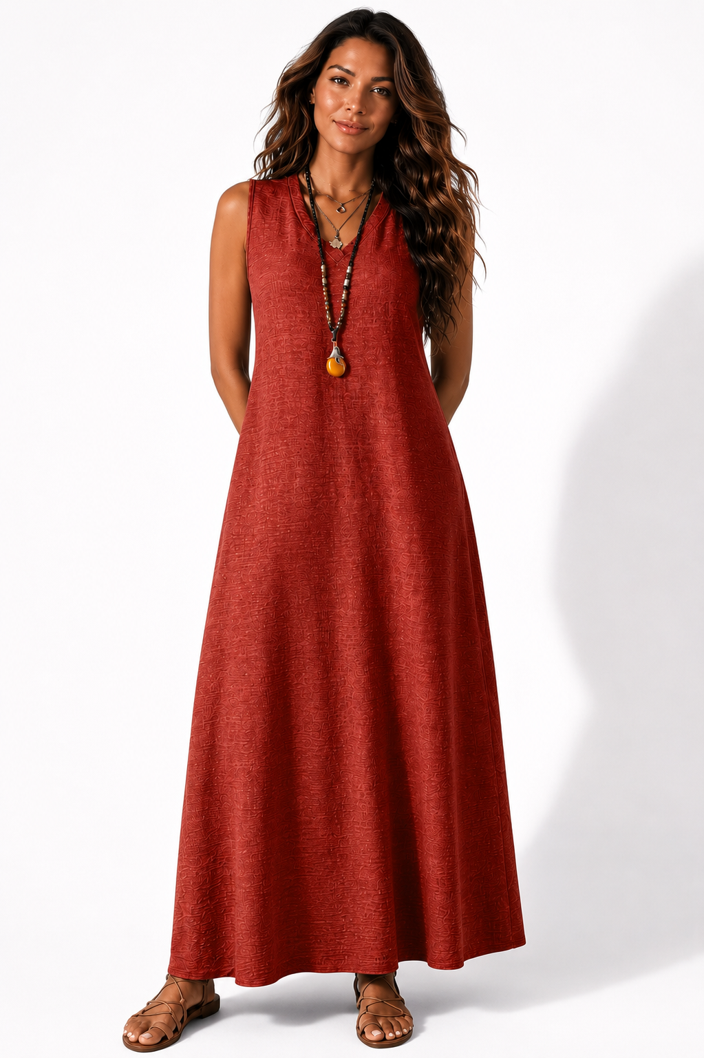 NOVA | Women's Boho Maxi Dress | Sleeveless Summer Holiday Beach Dress