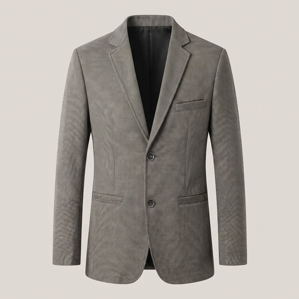 Men's Blazer with Streamlined Single Breasted and Notch Collar - hero