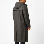 Men's Rain Coat Relaxed Hooded Raincoat Button-Front - angle