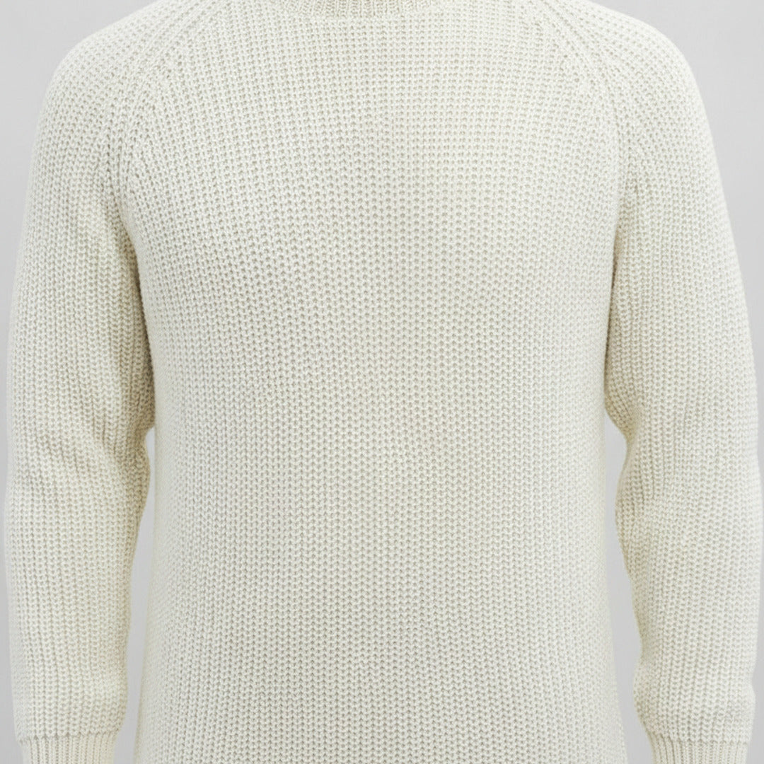 Men's Ribbed Knit Turtleneck Sweater Regular Fit Pullover With Classic Collar - hero