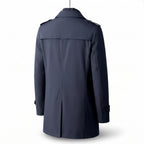 Trench Coat Men Long With Epaulets - angle