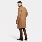 Men's Long Coat Single-Breasted Two-Button Closure - angle