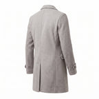 Trench Coat Men Long Single-Breasted Three Buttons - angle