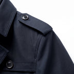 Trench Coat Men Long With Epaulets - detail