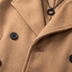 Cropped Trench Coat With Wide Lapels - detail