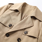 Trench Coat Men Long Double-Breasted - detail