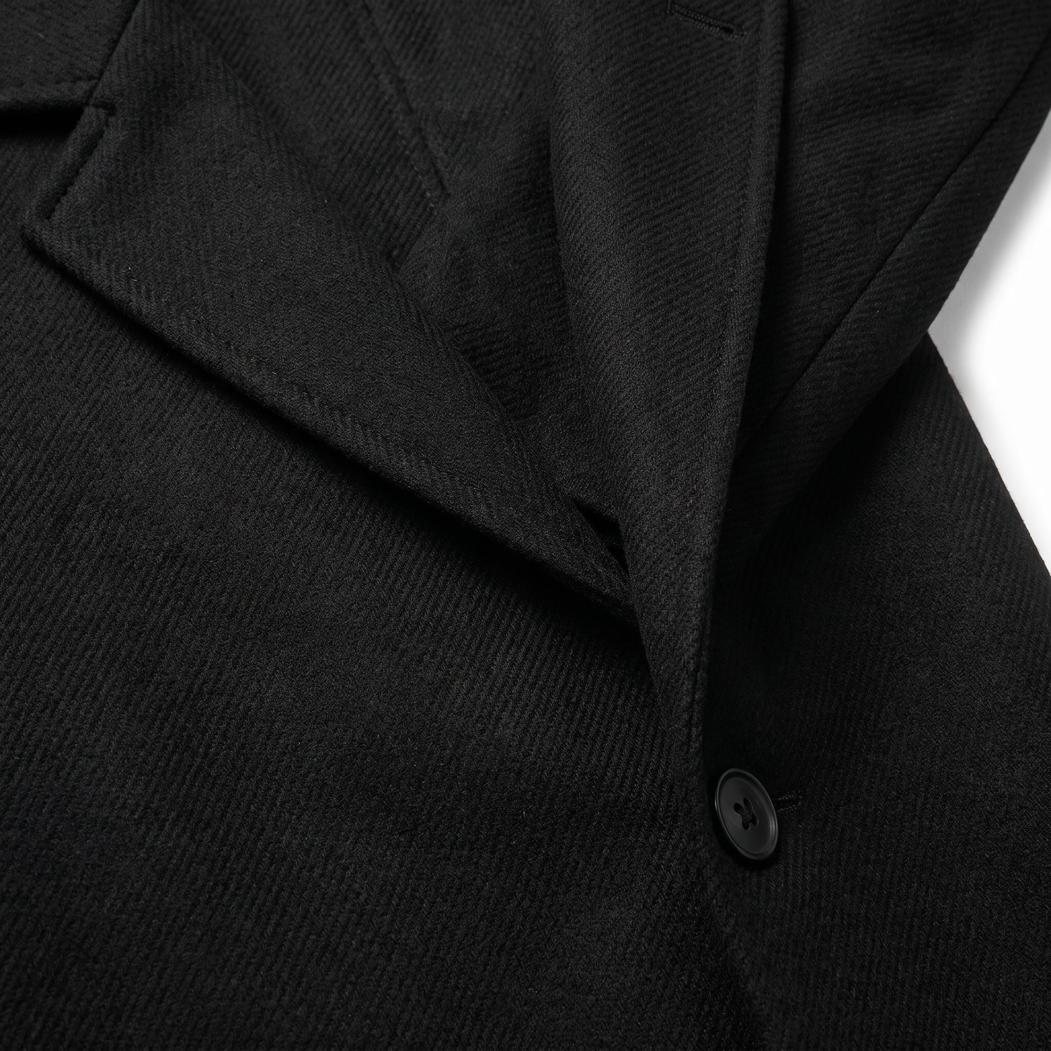 Men's Long Coat Single-Breasted Two-Button Closure - detail