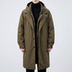 Trench Coat Men Full Length With Hood - hero