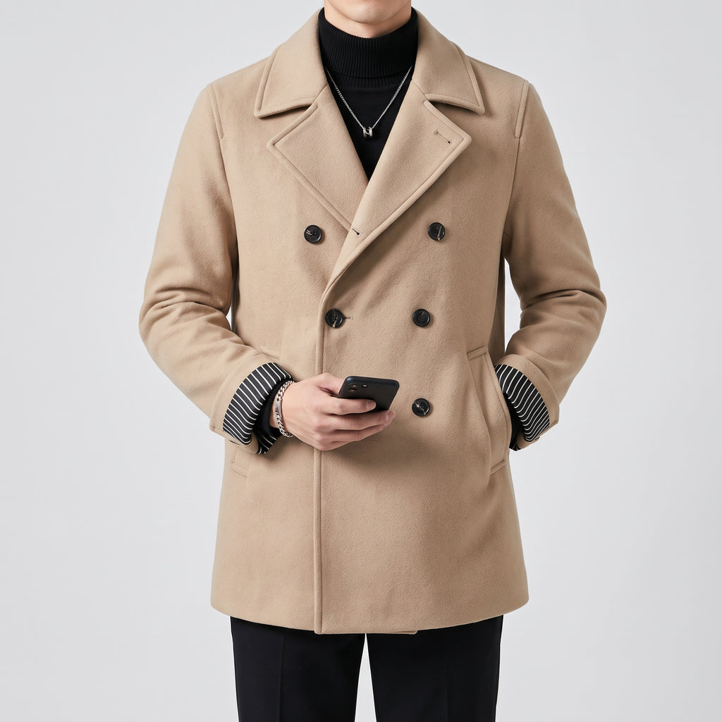 Cropped Trench Coat With Wide Lapels - hero