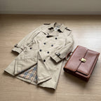 Trench Coat Men Long Double-Breasted - scale