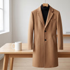 Men's Long Coat Single-Breasted Two-Button Closure - scale
