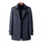 Trench Coat Men Long With Epaulets - studio