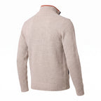 Men's Zip Up Sweater with Supportive Fitted Silhouette and Zip-Front - angle