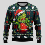 Men's Christmas Sweater with Knit Polar Bear and Crew Neck - Image 1