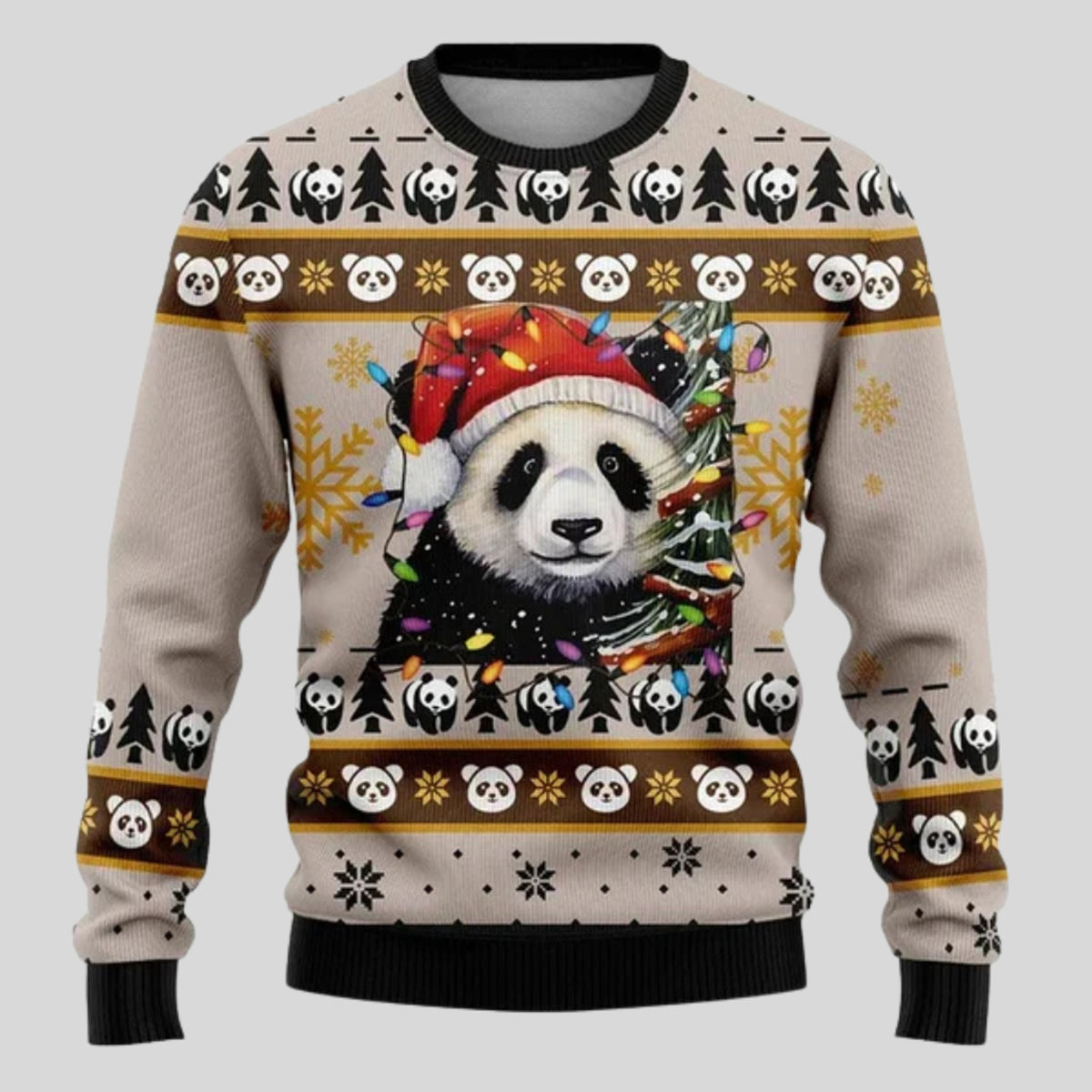 Men's Christmas Sweater with Knit Polar Bear and Crew Neck - Image 6