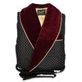Men's Dressing Gown with Plush Velvet Shawl-Collar and Cord Piping - Image 1