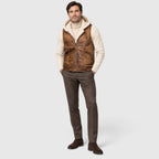 Men's Faux Fur-Lined Hooded Vest Thickened Windproof Gilet - Image 3