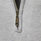 Men's Half Zip Sweater with Classic Knitted Pullover and Cuffs - Image 6
