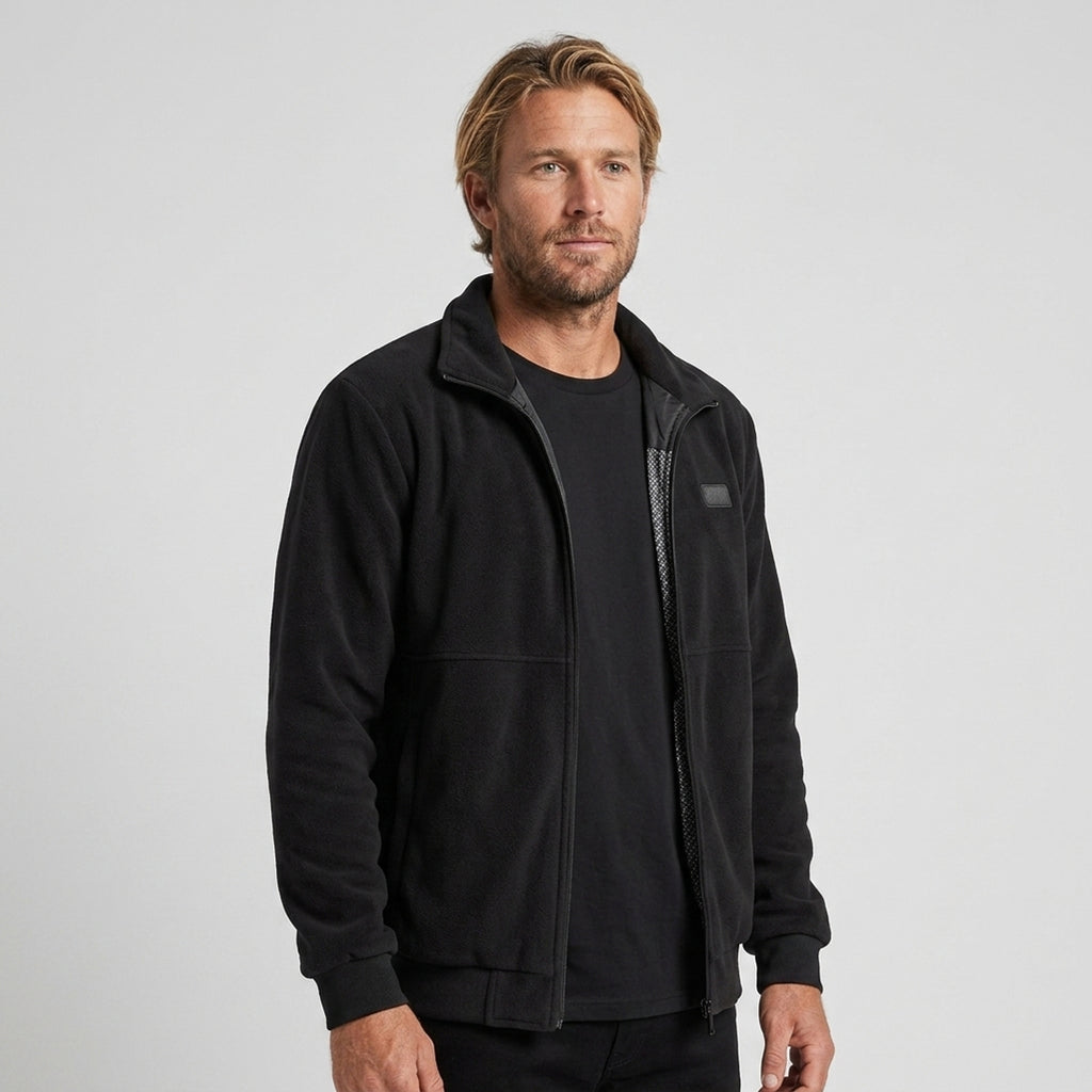 Men's Heated Jacket Adjustable Full-Zip Stand Collar - Image 3