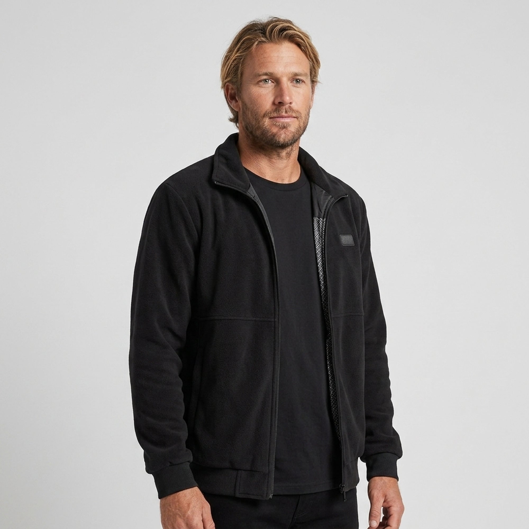 Men's Heated Jacket Adjustable Full-Zip Stand Collar - Image 3