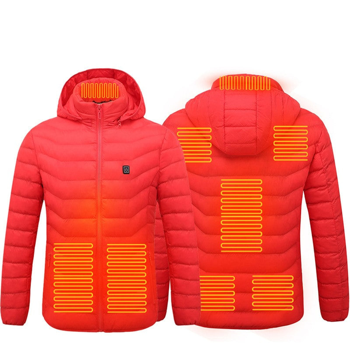 Men's Heated Puffer Jacket With Electric Heating And Hood - Image 1