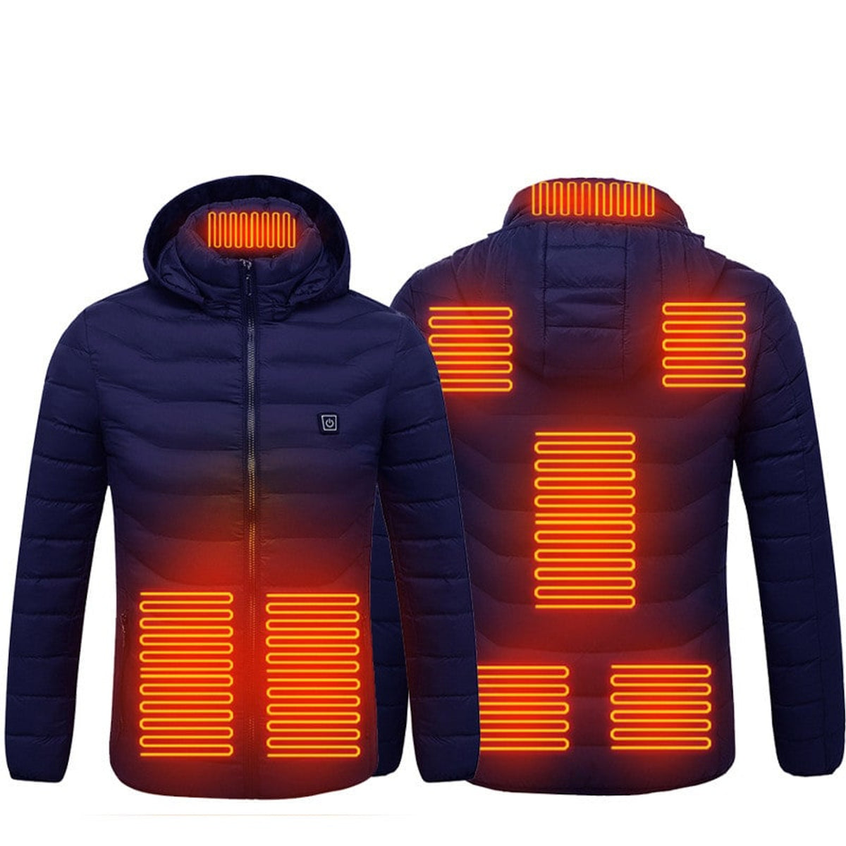 Men's Heated Puffer Jacket With Electric Heating And Hood - Image 3