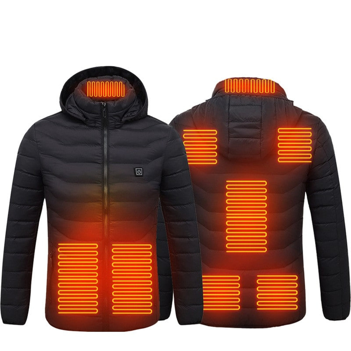Men's Heated Puffer Jacket With Electric Heating And Hood - Image 4