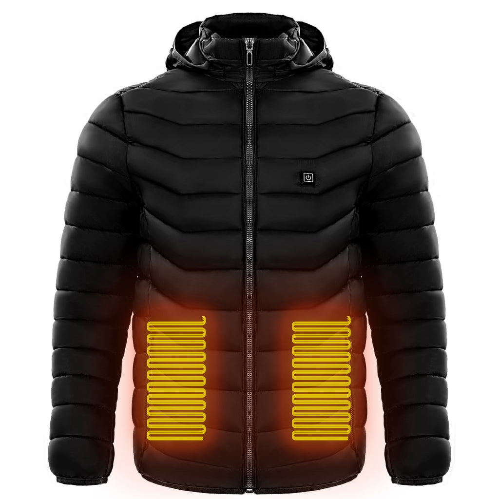 Men's Heated Puffer Jacket With Electric Heating And Hood - Image 5
