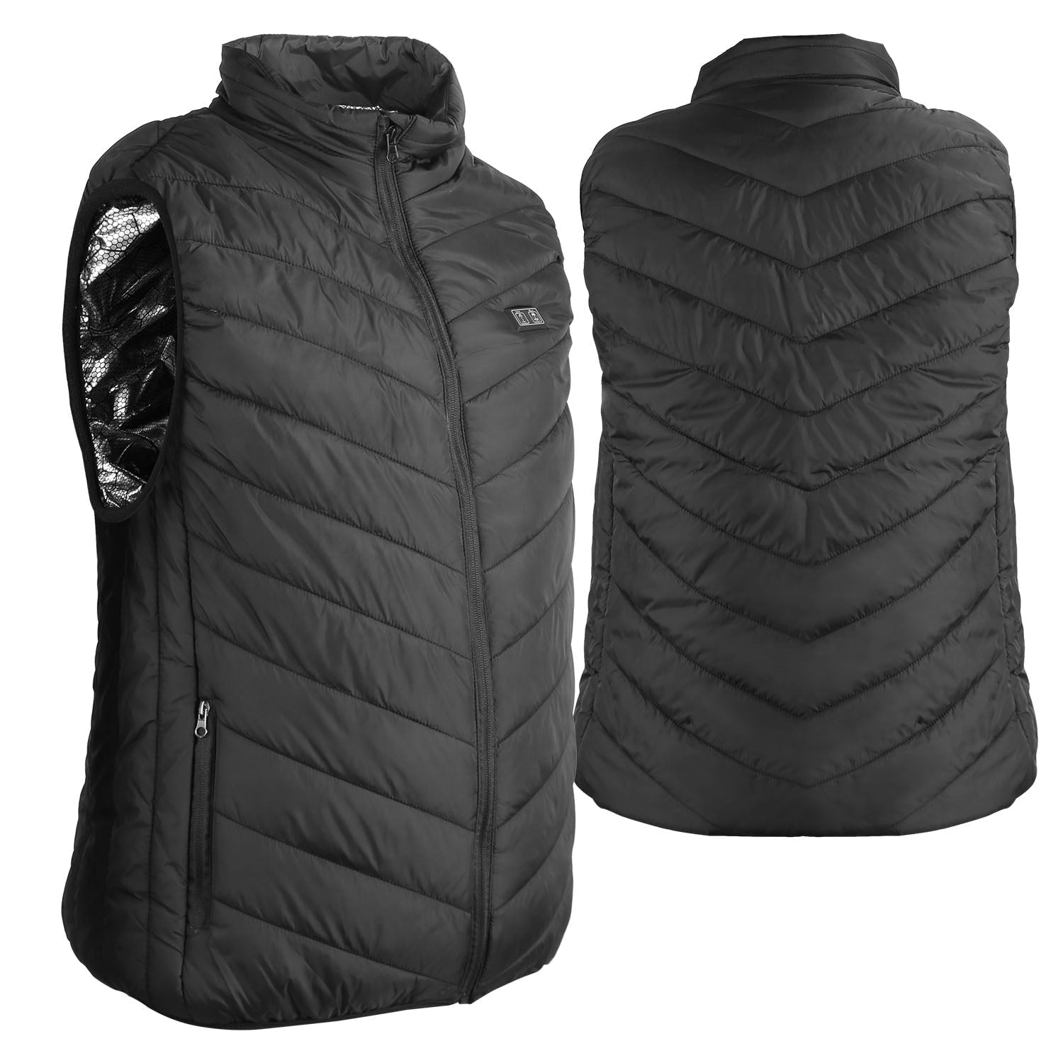 Men's Heated Vest For Men With USB Rechargeable Battery Powered Puffer Stand Collar And Multiple Heating Zones - Image 5
