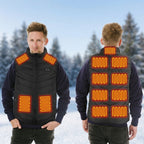 Men's Heated Vest For Men With USB Rechargeable Battery Powered Puffer Stand Collar And Multiple Heating Zones - Image 1
