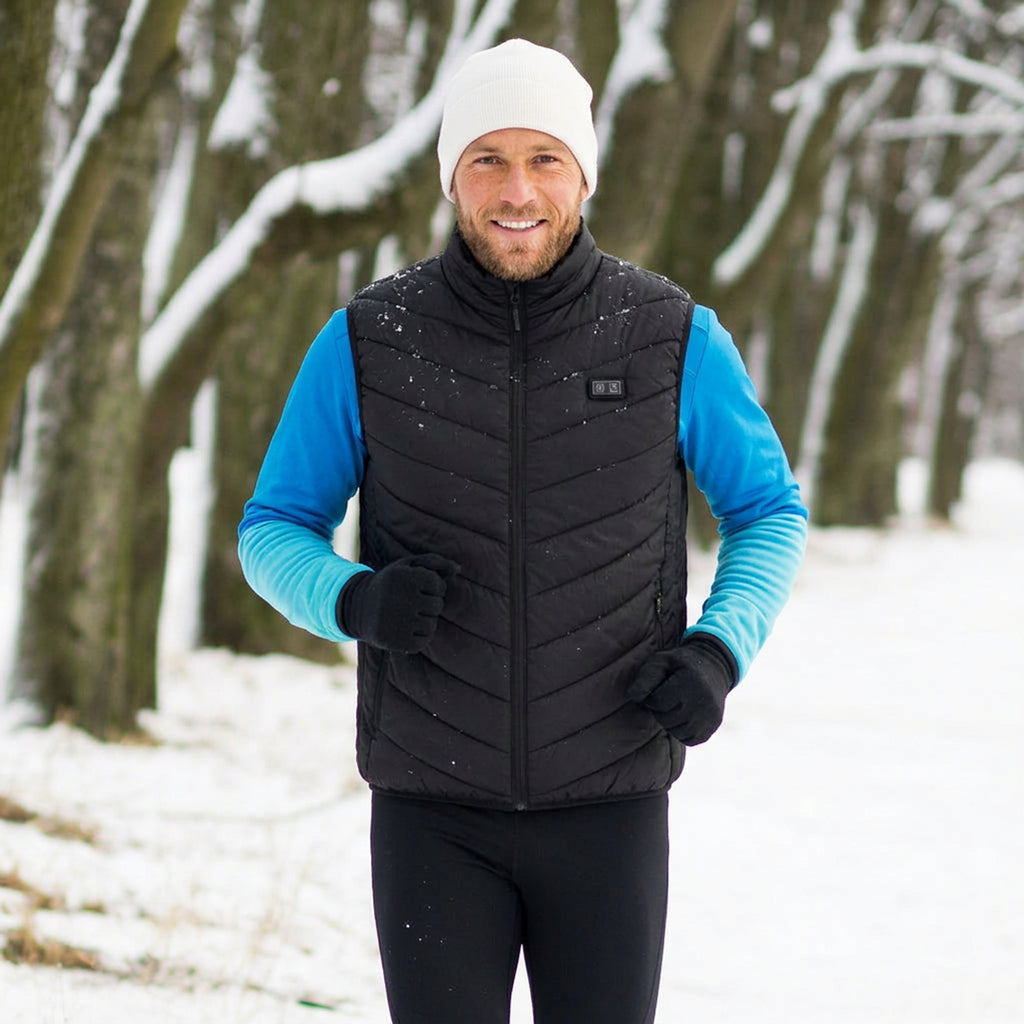 Men's Heated Vest For Men With USB Rechargeable Battery Powered Puffer Stand Collar And Multiple Heating Zones - Image 3