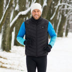 Men's Heated Vest For Men With USB Rechargeable Battery Powered Puffer Stand Collar And Multiple Heating Zones - Image 3