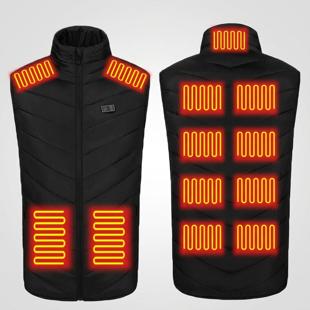 Men's Heated Vest For Men With USB Rechargeable Battery Powered Puffer Stand Collar And Multiple Heating Zones - Image 2
