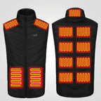 Men's Heated Vest For Men With USB Rechargeable Battery Powered Puffer Stand Collar And Multiple Heating Zones - Image 2