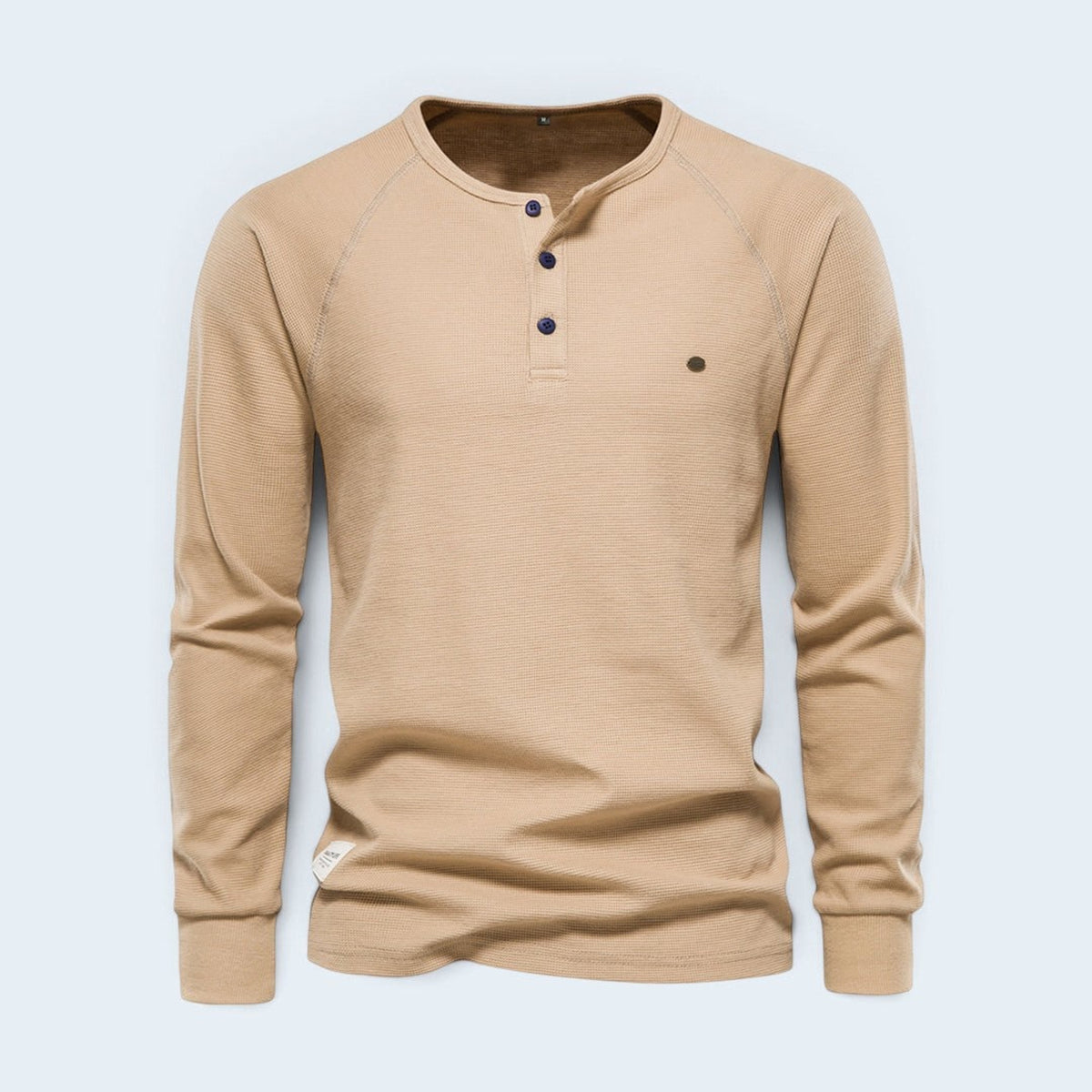 Men's Henley Shirt with Relaxed Fit and Button-Front - Image 11
