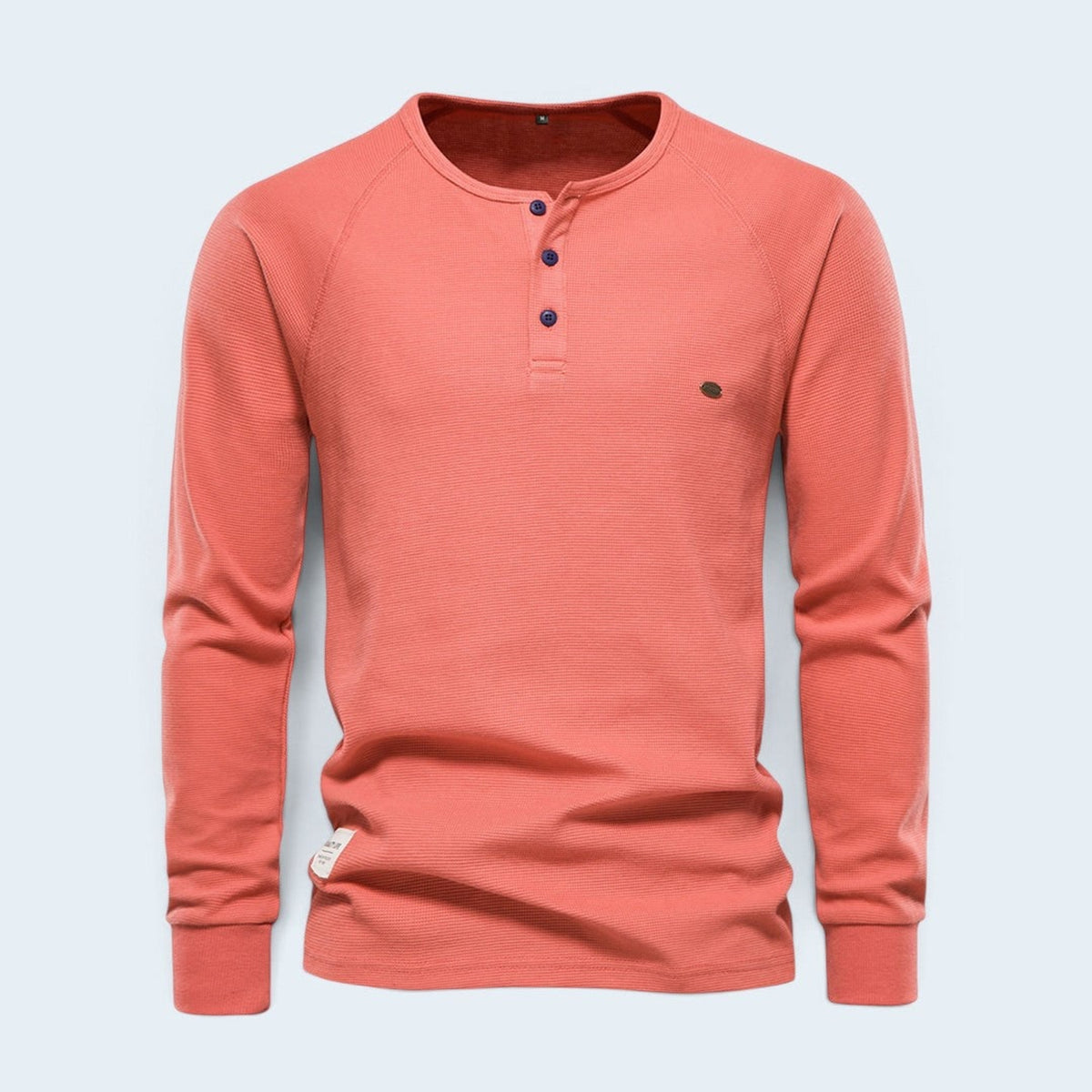 Men's Henley Shirt with Relaxed Fit and Button-Front - Image 12