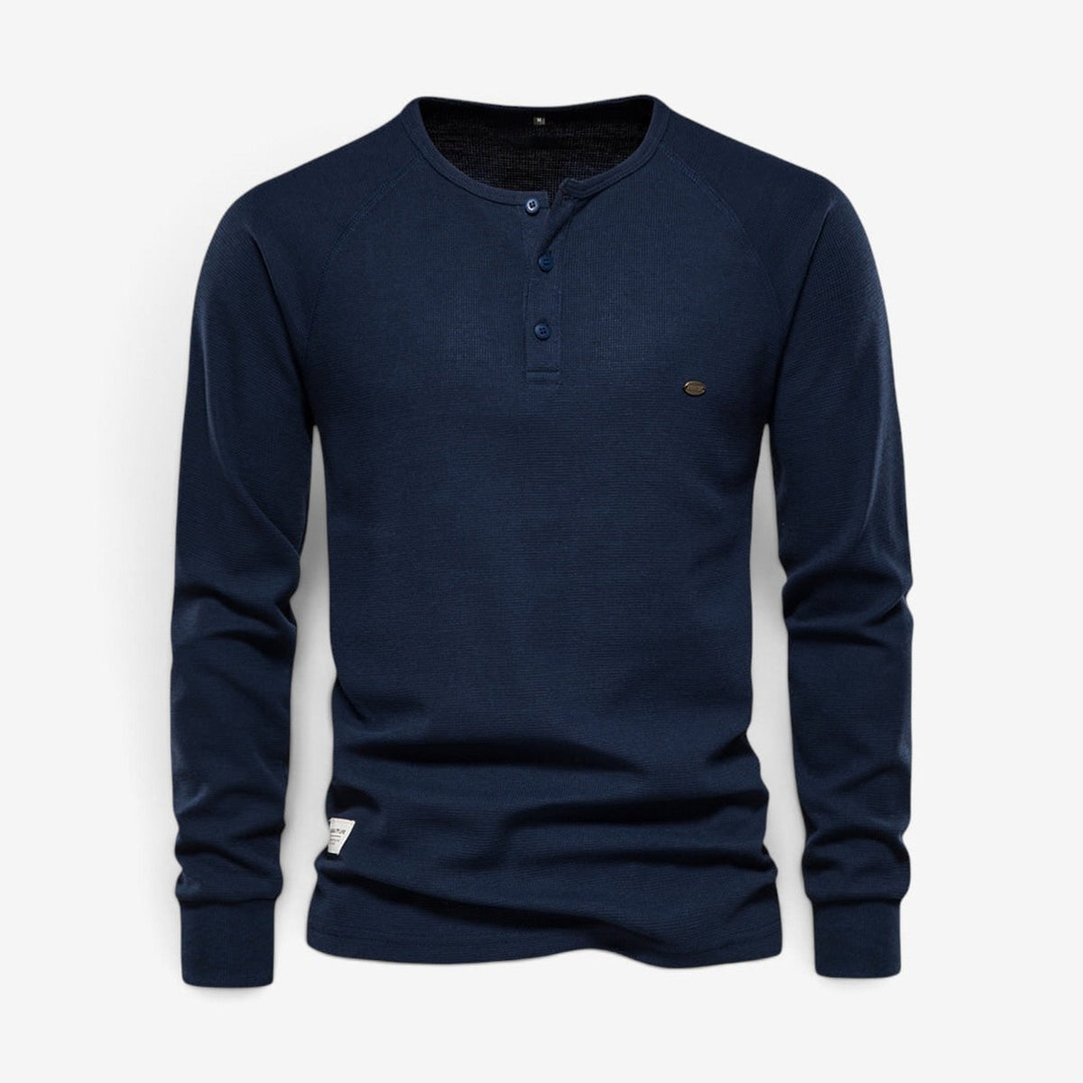 Men's Henley Shirt with Relaxed Fit and Button-Front - Image 2