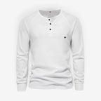 Men's Henley Shirt with Relaxed Fit and Button-Front - Image 5