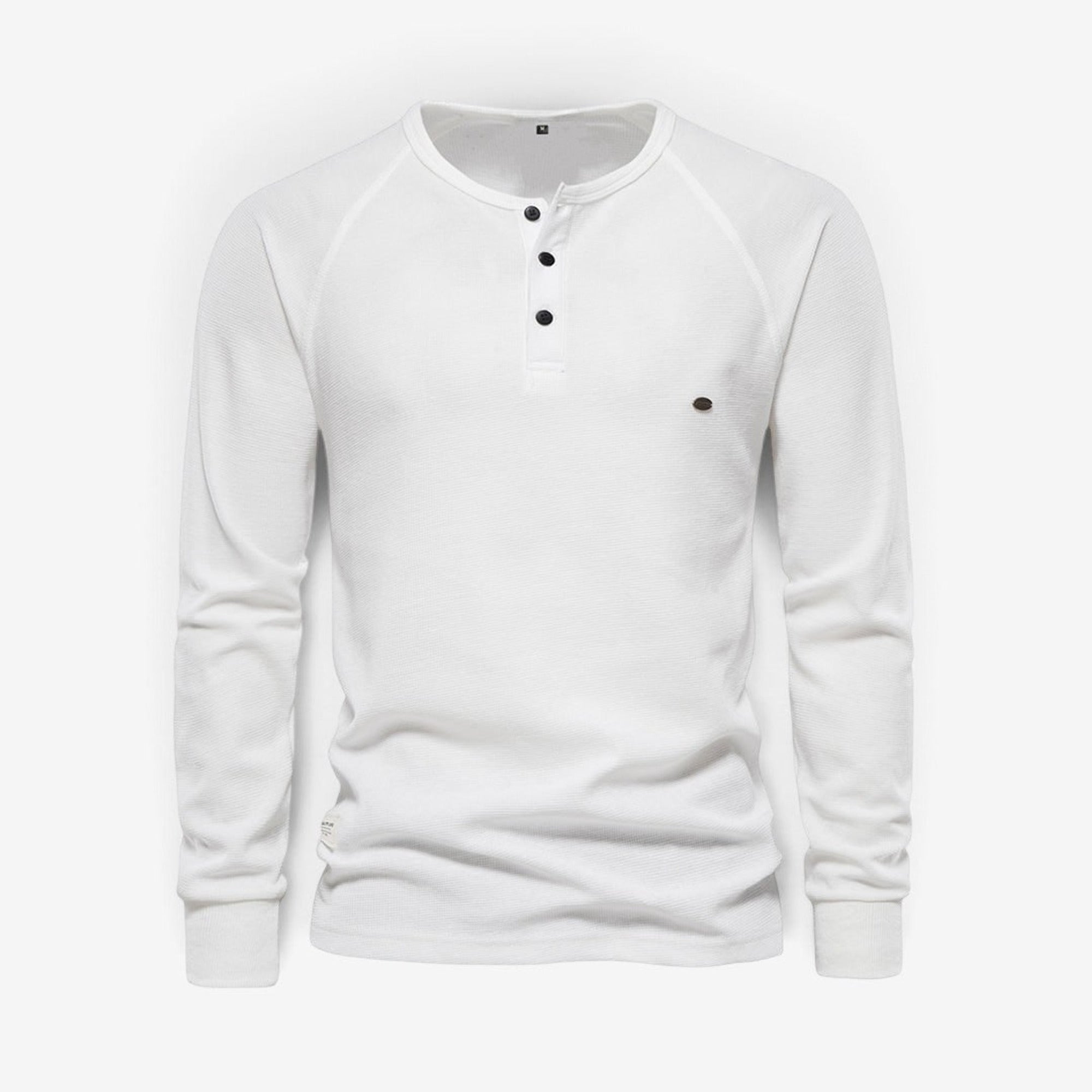 Men's Henley Shirt with Relaxed Fit and Button-Front - Image 5