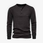 Men's Henley Shirt with Relaxed Fit and Button-Front - Image 6