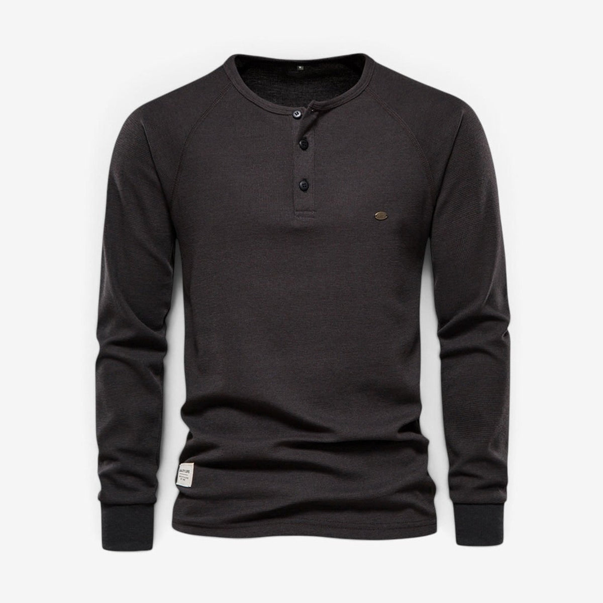 Men's Henley Shirt with Relaxed Fit and Button-Front - Image 6