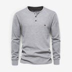 Men's Henley Shirt with Relaxed Fit and Button-Front - Image 7