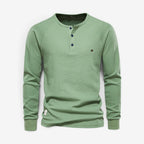 Men's Henley Shirt with Relaxed Fit and Button-Front - Image 8